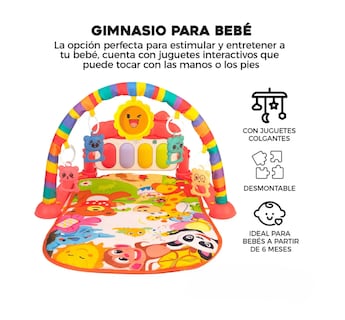 Foto 2 | Gimnasio Acolchado Infantil Tapete Bebe Con Piano Musicalgimnasio Acolchado Infantil Tapete Bebe Con Piano Musical