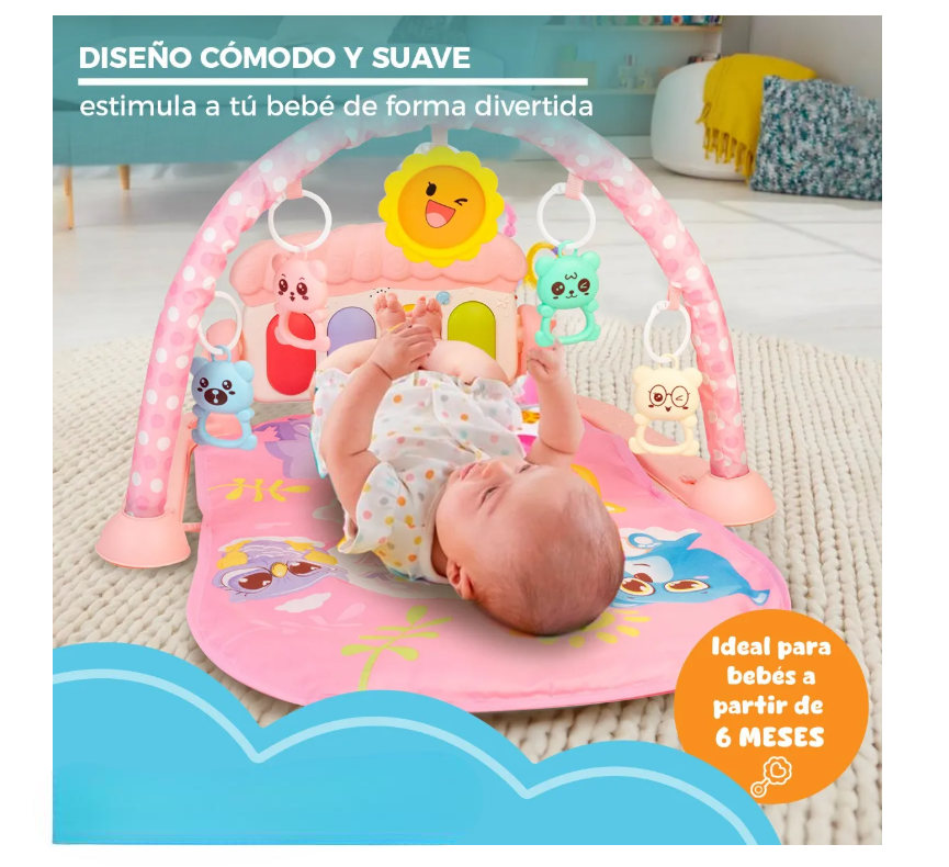 Foto 4 pulgar | Gimnasio Acolchado Infantil Tapete Bebe Con Piano Musicalgimnasio Acolchado Infantil Tapete Bebe Con Piano Musical