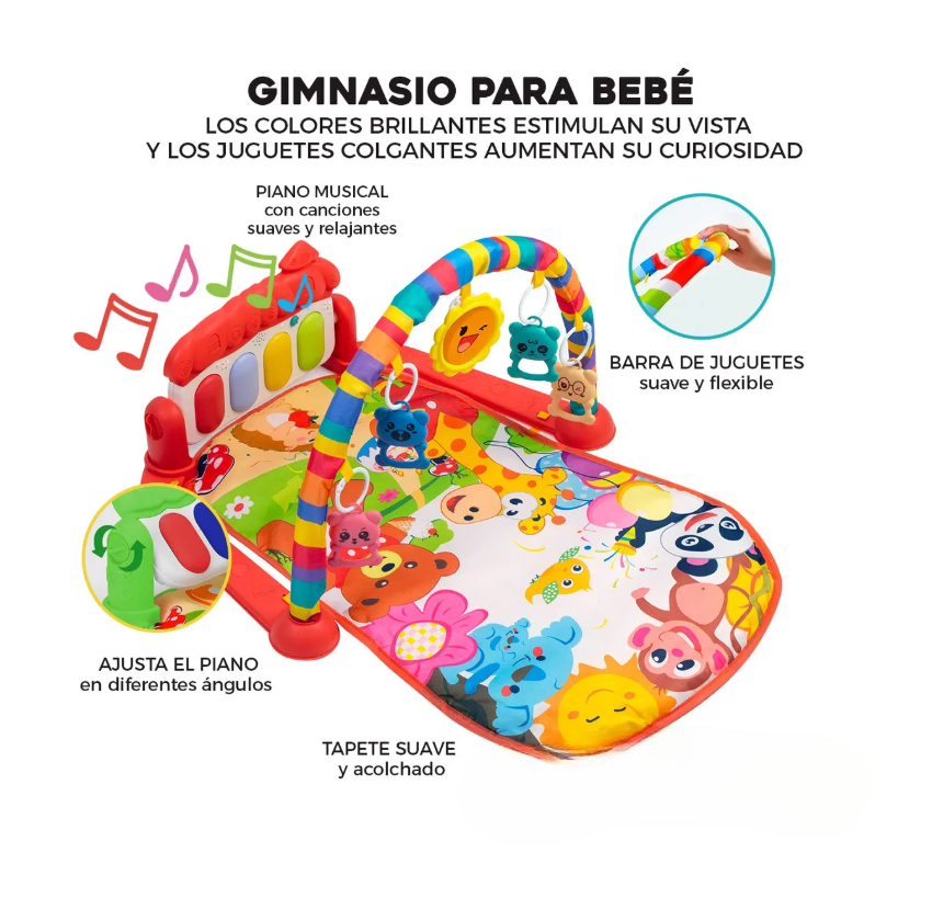 Foto 5 pulgar | Gimnasio Acolchado Infantil Tapete Bebe Con Piano Musicalgimnasio Acolchado Infantil Tapete Bebe Con Piano Musical