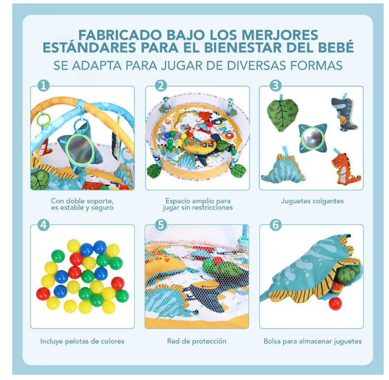 Foto 5 | Gimnasio Bebé Interactivo Tapete Didáctico Infantil Nube