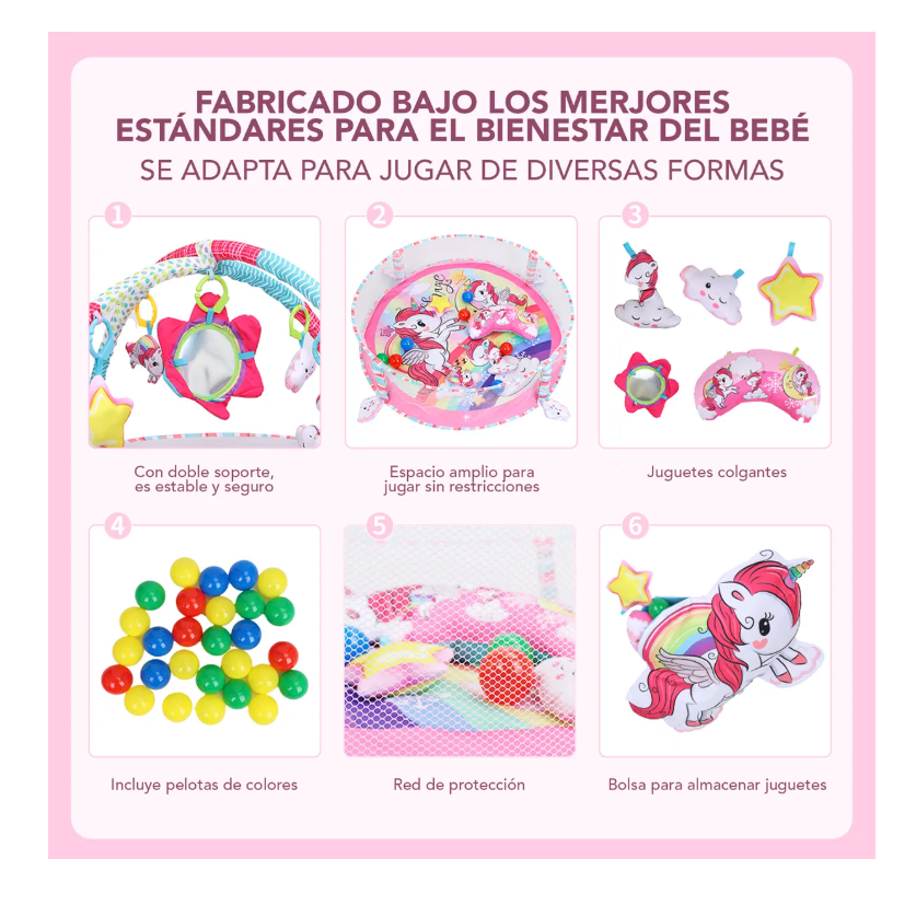 Foto 6 pulgar | Gimnasio Bebé Interactivo Tapete Didáctico Infantil Nube