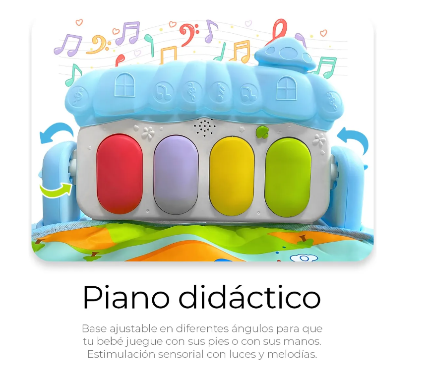 Foto 4 pulgar | Gimnasio para Bebés Black Box Piano Musical Tapete