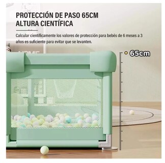 Foto 3 | Bebé Valla Cuna 120x120 Cm Con Accesorios