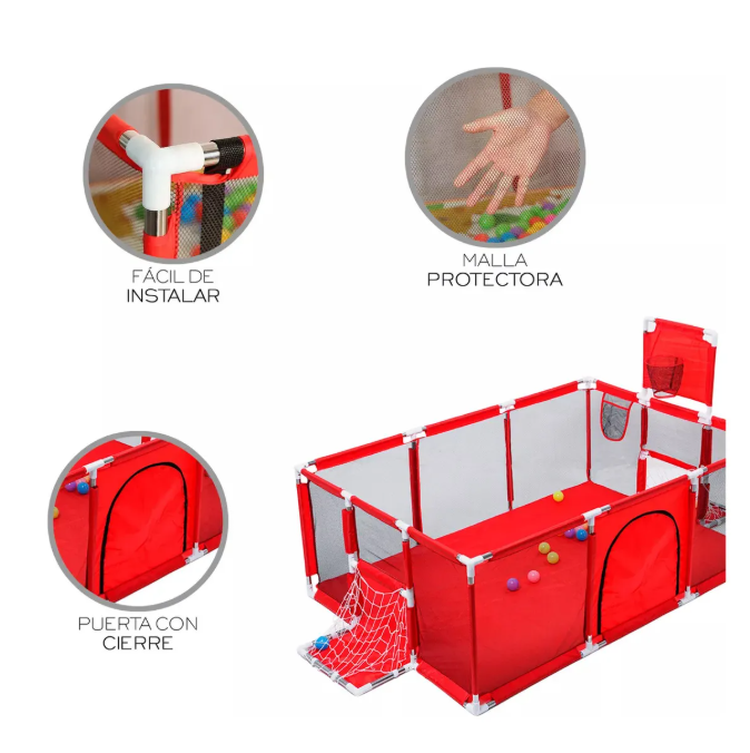 Foto 4 pulgar | Corral 10Pos Rojo para Bebé
