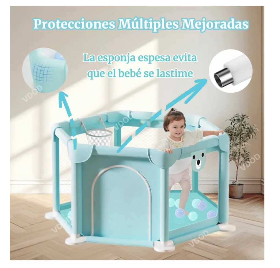 Foto 2 | Corralito Para Bebe Corral Plegable De Juegos Bebés Y Niños