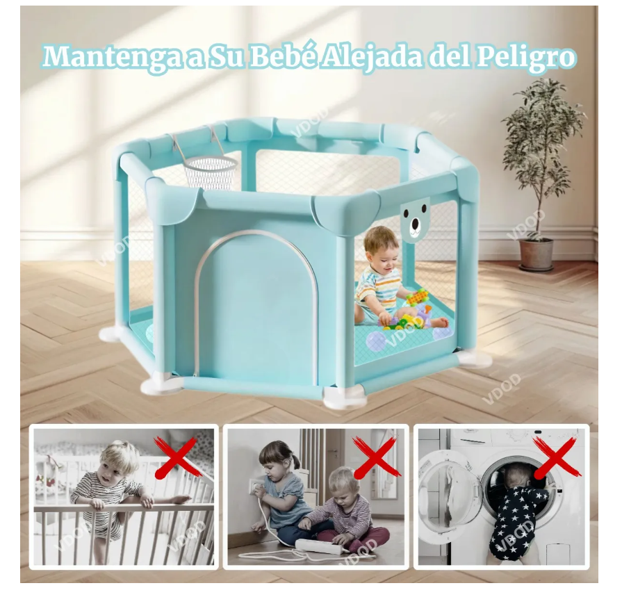 Foto 6 | Corralito Para Bebe Corral Plegable De Juegos Bebés Y Niños