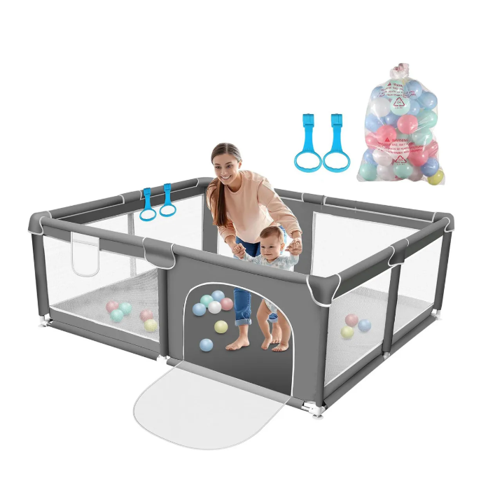 Foto 2 pulgar | Corral Plegable y Gimnasio Para  Bebe corralito Hermosa Vida Dk-122h 180cm 120cm Color Gris