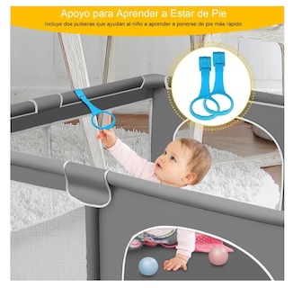 Foto 6 | Corral Plegable y Gimnasio Para Bebe corralito Hermosa Vida Dk-122h 180cm 120cm Color Gris