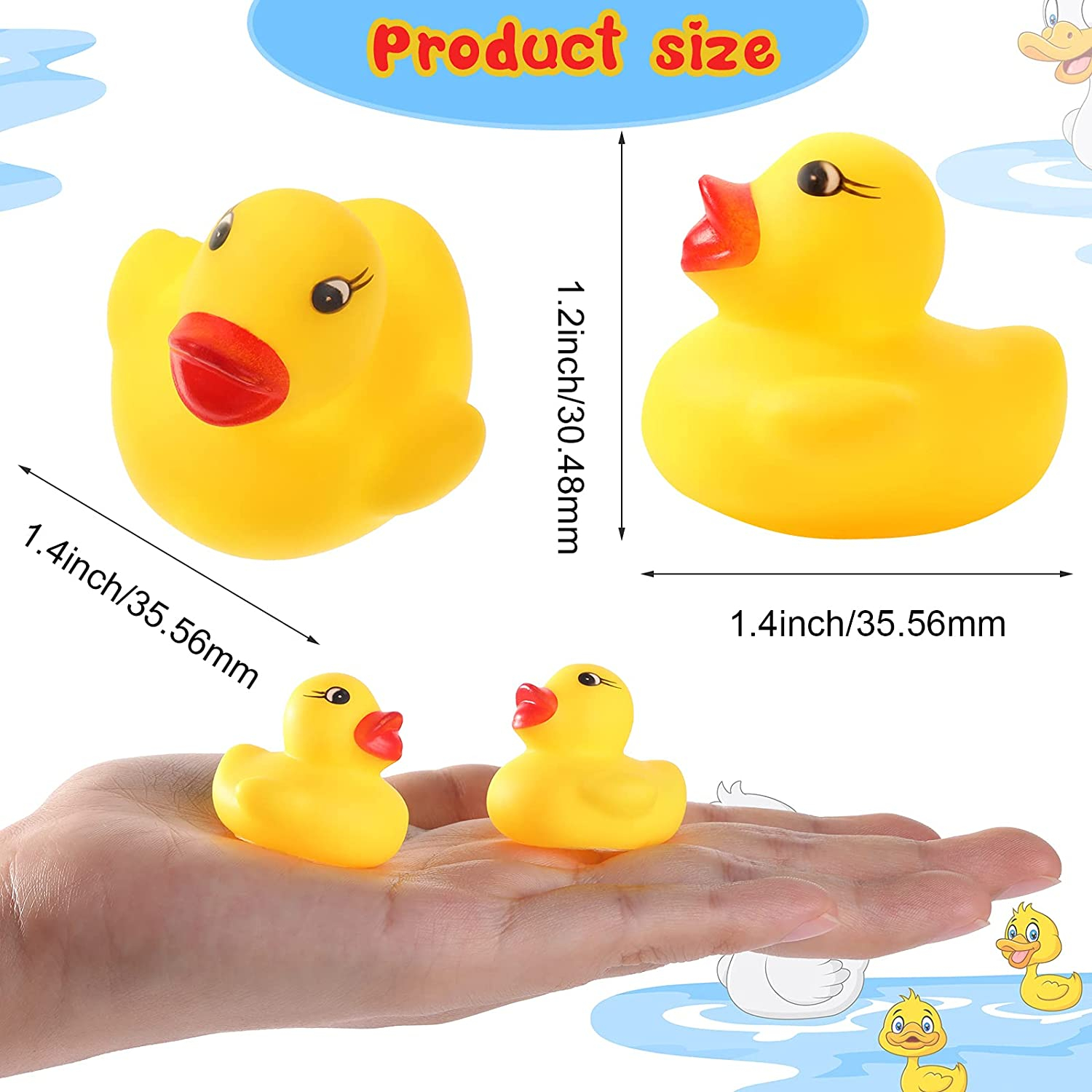 Foto 3 pulgar | Venta Internacional - Rubber Bath Duck Jieyou Mini Amarillo 100 Piezas Para Baby Show