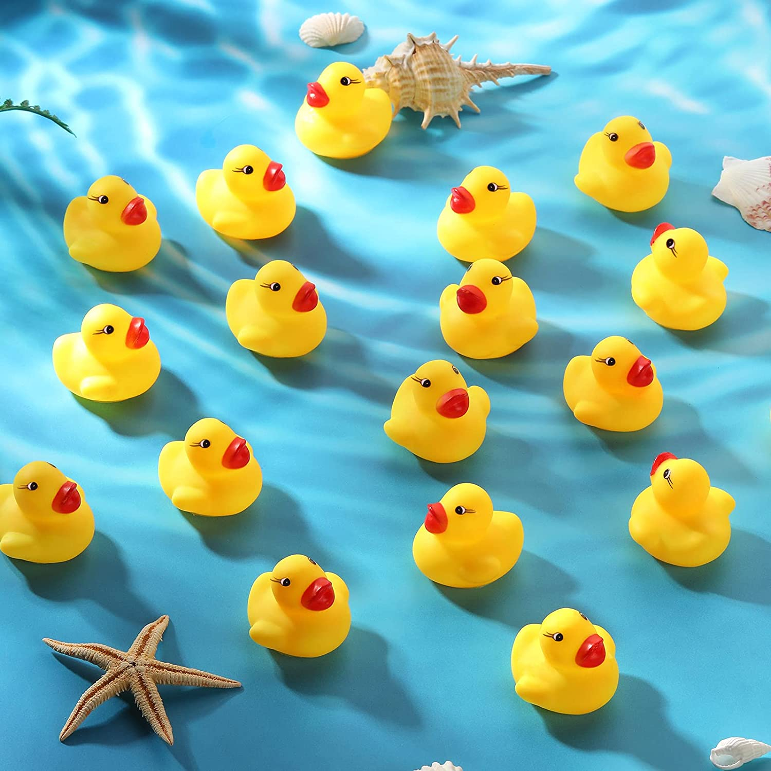 Foto 7 | Venta Internacional - Rubber Bath Duck Jieyou Mini Amarillo 100 Piezas Para Baby Show