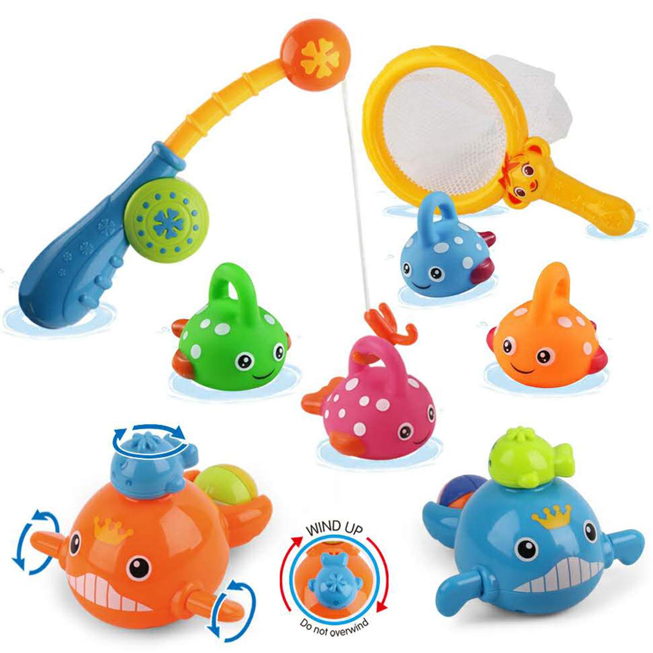 Foto 2 pulgar | Venta Internacional - Set De Juguetes De Baño Dwi Dowellin Juegos De Pesca Natación Ballenas