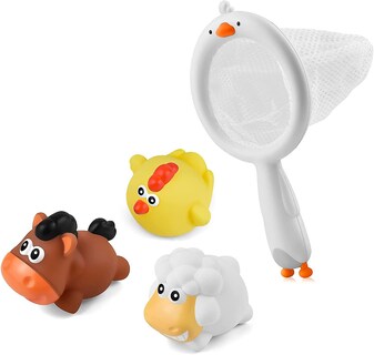 Foto 1 | Venta Internacional - Juguetes De Baño Para Bebés, Animales De Granja Flotantes Con Red De Pesca