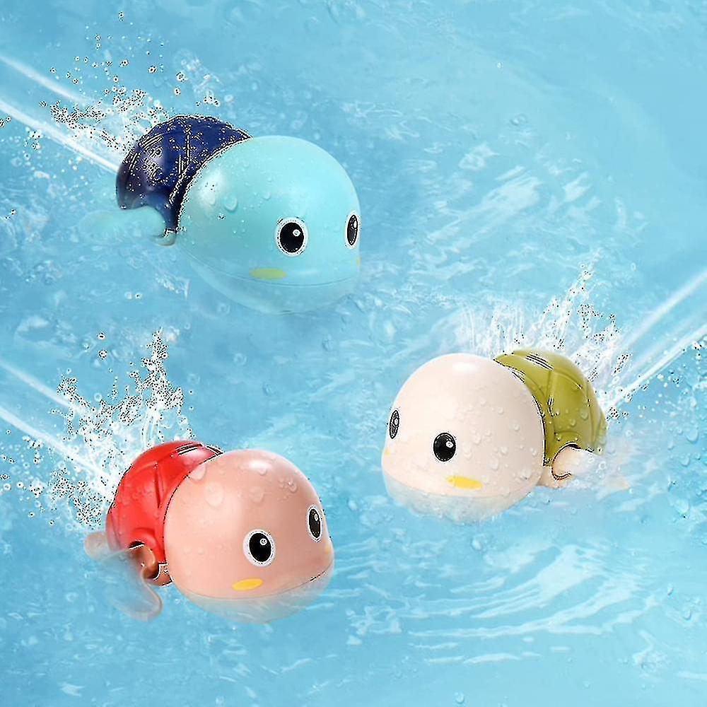Foto 2 pulgar | Venta Internacional - Juego De 3 Juguetes De Baño Para Bebés Con Forma De Tortuga Nadadora