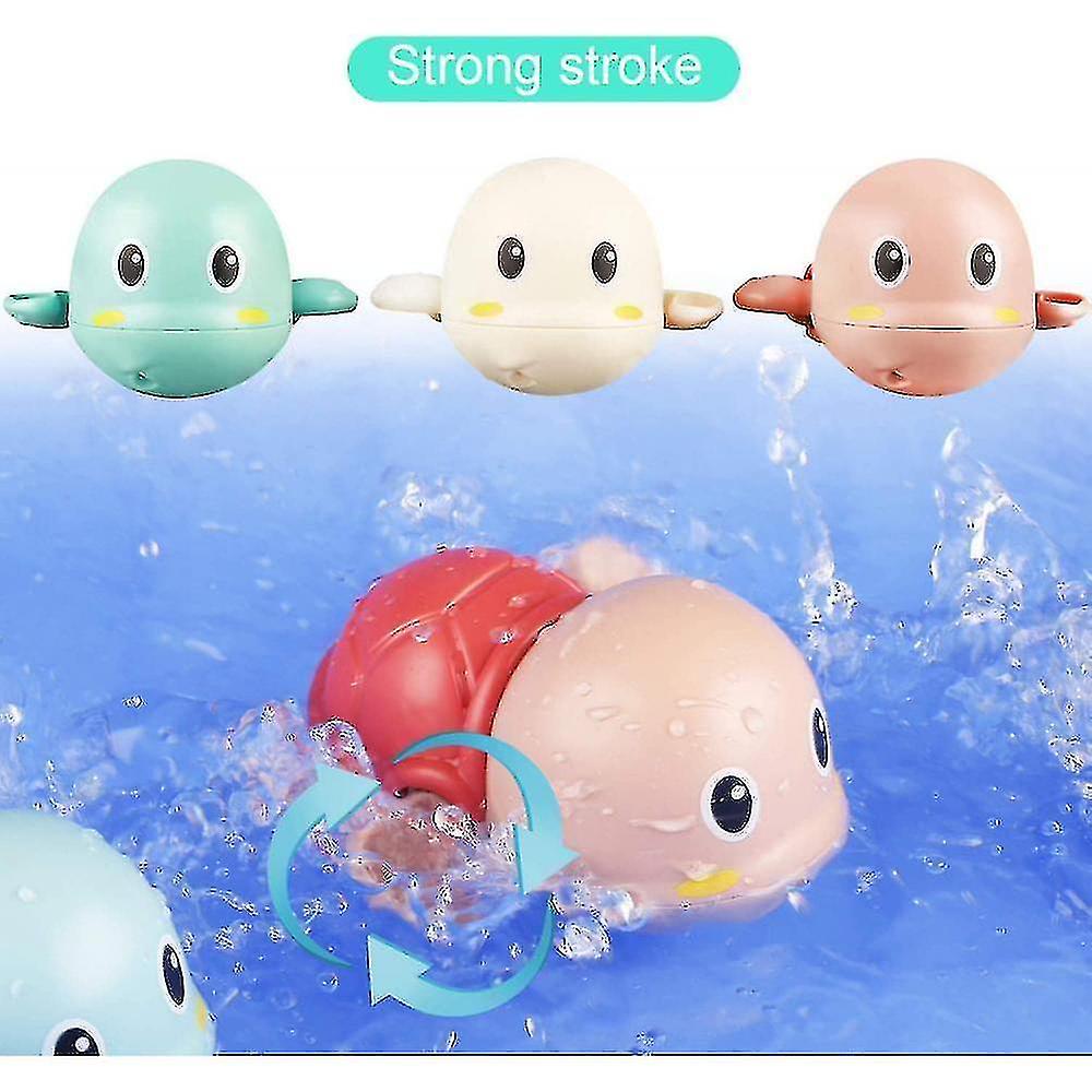 Foto 3 pulgar | Venta Internacional - Juego De 3 Juguetes De Baño Para Bebés Con Forma De Tortuga Nadadora