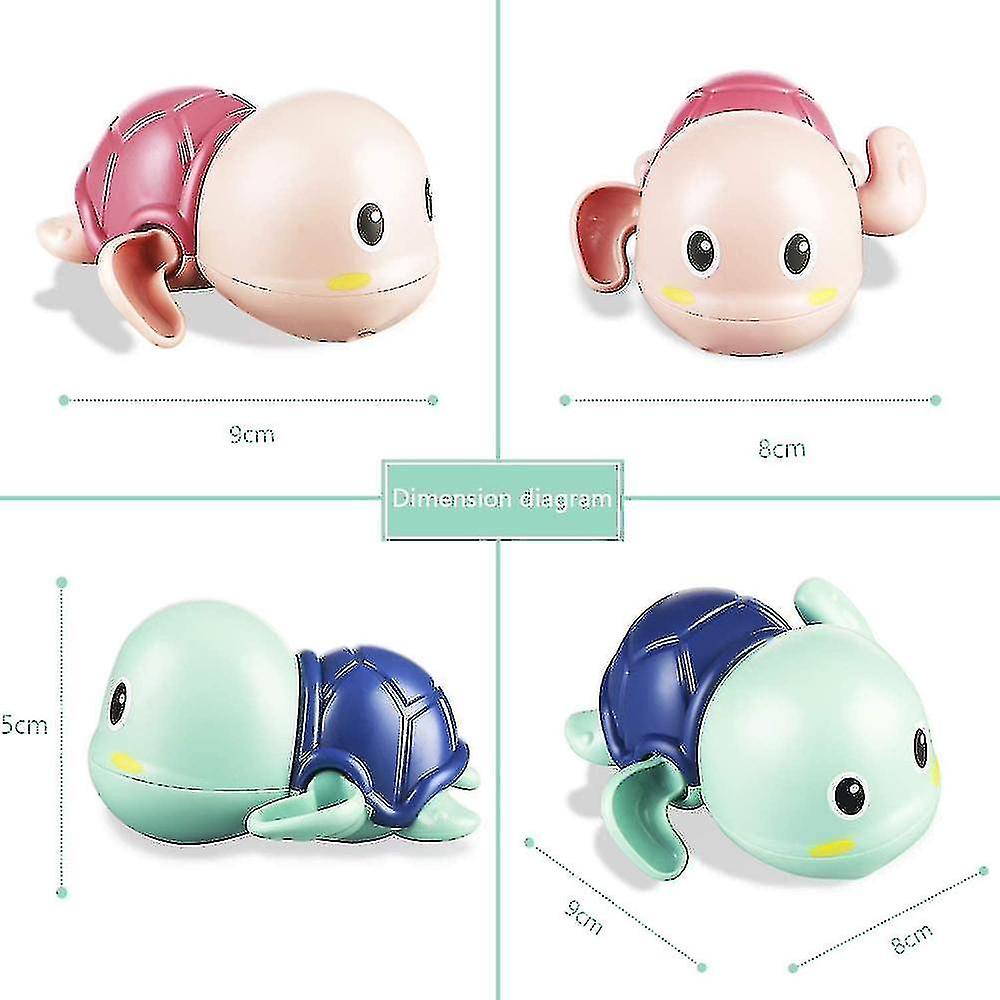 Foto 4 pulgar | Venta Internacional - Juego De 3 Juguetes De Baño Para Bebés Con Forma De Tortuga Nadadora