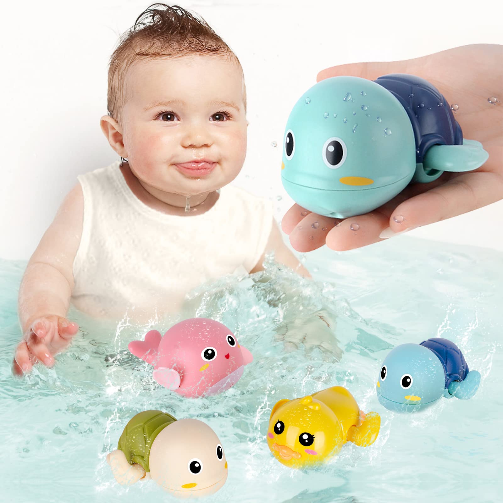 Foto 2 pulgar | Venta Internacional - Paquete De 4 Juguetes De Baño Fayogoo Para Niños Pequeños De 1 A 6 Años Con Almacenamiento