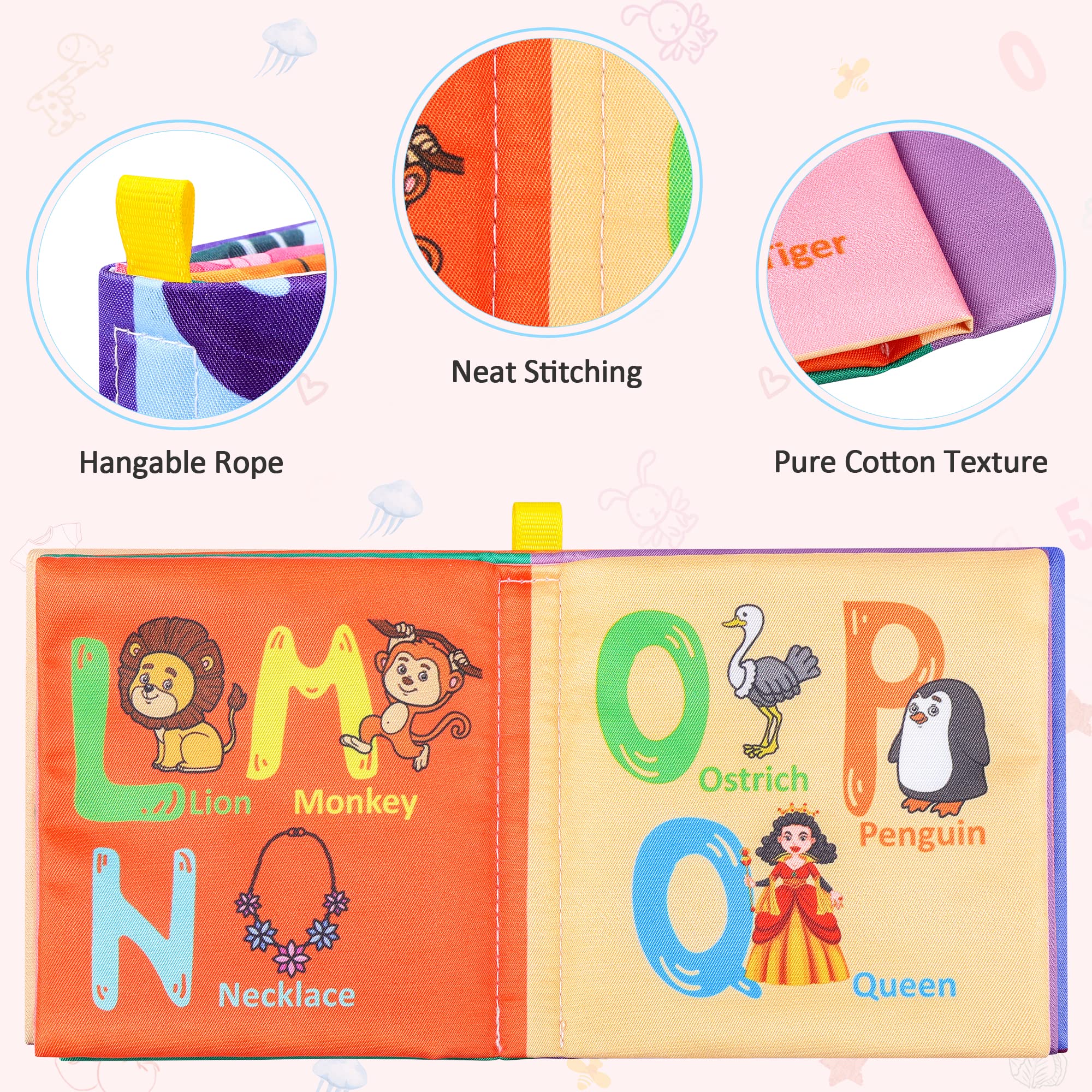 Foto 5 pulgar | Venta Internacional - Libros De Baño Para Bebés, De Tela Suave, No Tóxica, Para Bebés De 6 A 18 Meses
