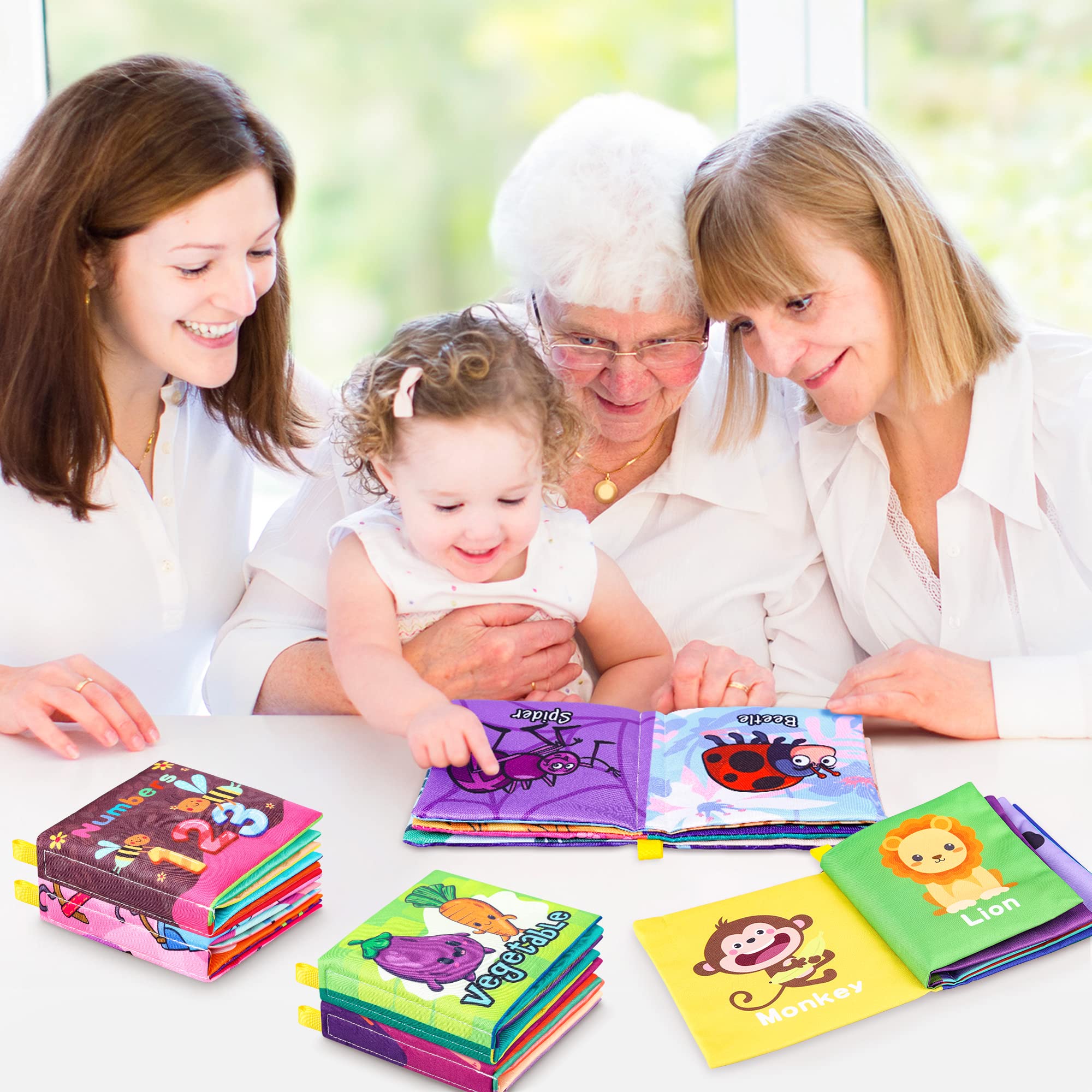 Foto 8 pulgar | Venta Internacional - Libros De Baño Para Bebés, De Tela Suave, No Tóxica, Para Bebés De 6 A 18 Meses