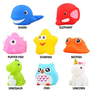 Foto 5 | Venta Internacional - Juguetes De Baño Jasnkkont Iluminan Animales De Goma Flotantes, 8 Unidades