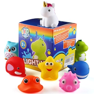 Foto 7 | Venta Internacional - Juguetes De Baño Jasnkkont Iluminan Animales De Goma Flotantes, 8 Unidades