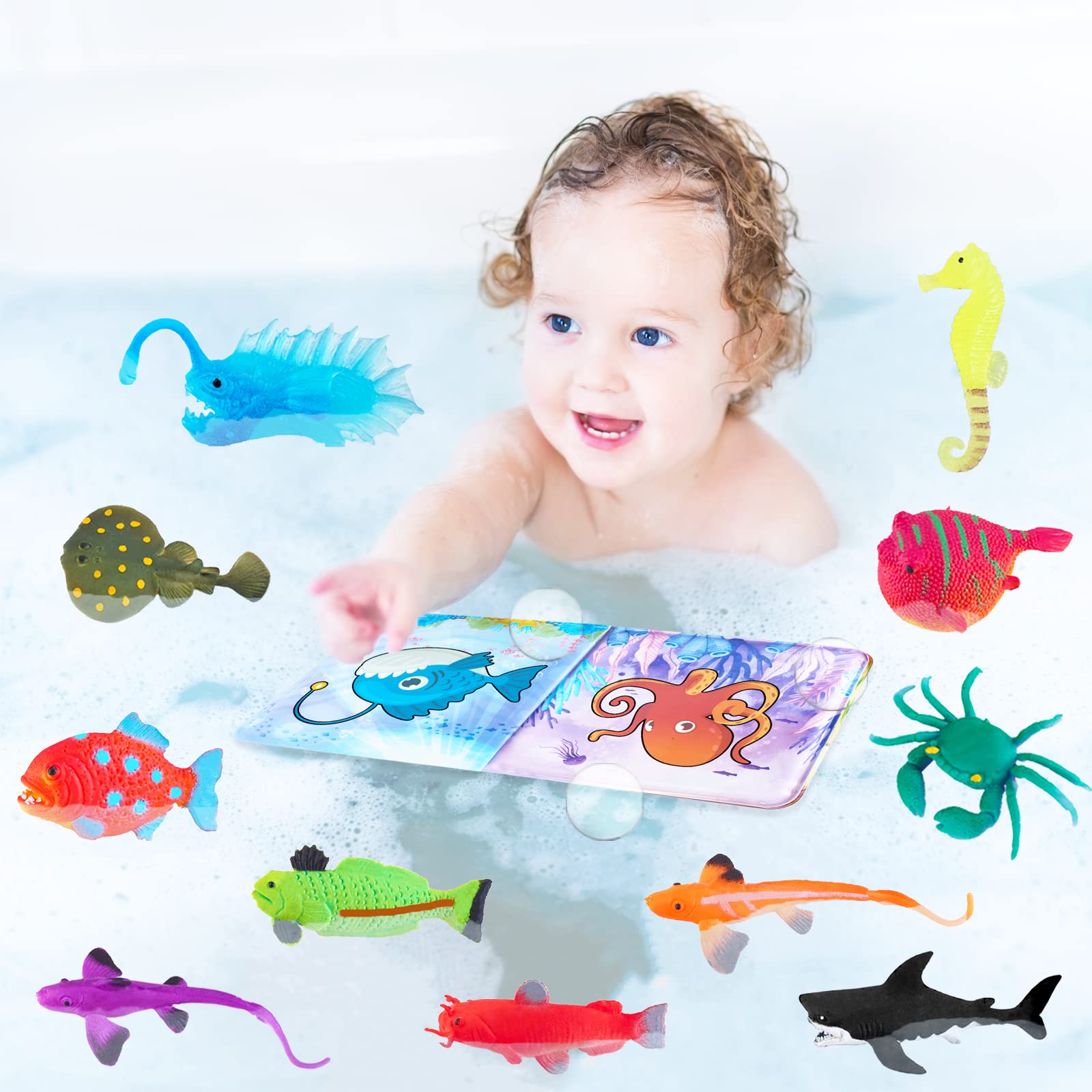 Foto 5 pulgar | Venta Internacional - Bath Toys Staroud, Criaturas Marinas Que Cambian De Color, Sin Moho