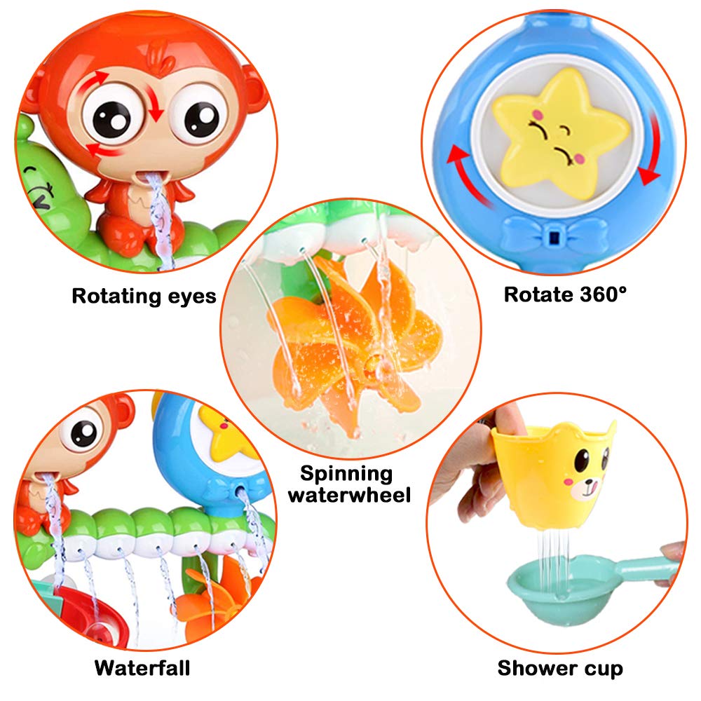 Foto 3 pulgar | Venta Internacional - Bath Toys G-wack Monkey Caterpillar Para Niños De 1 A 3 Años