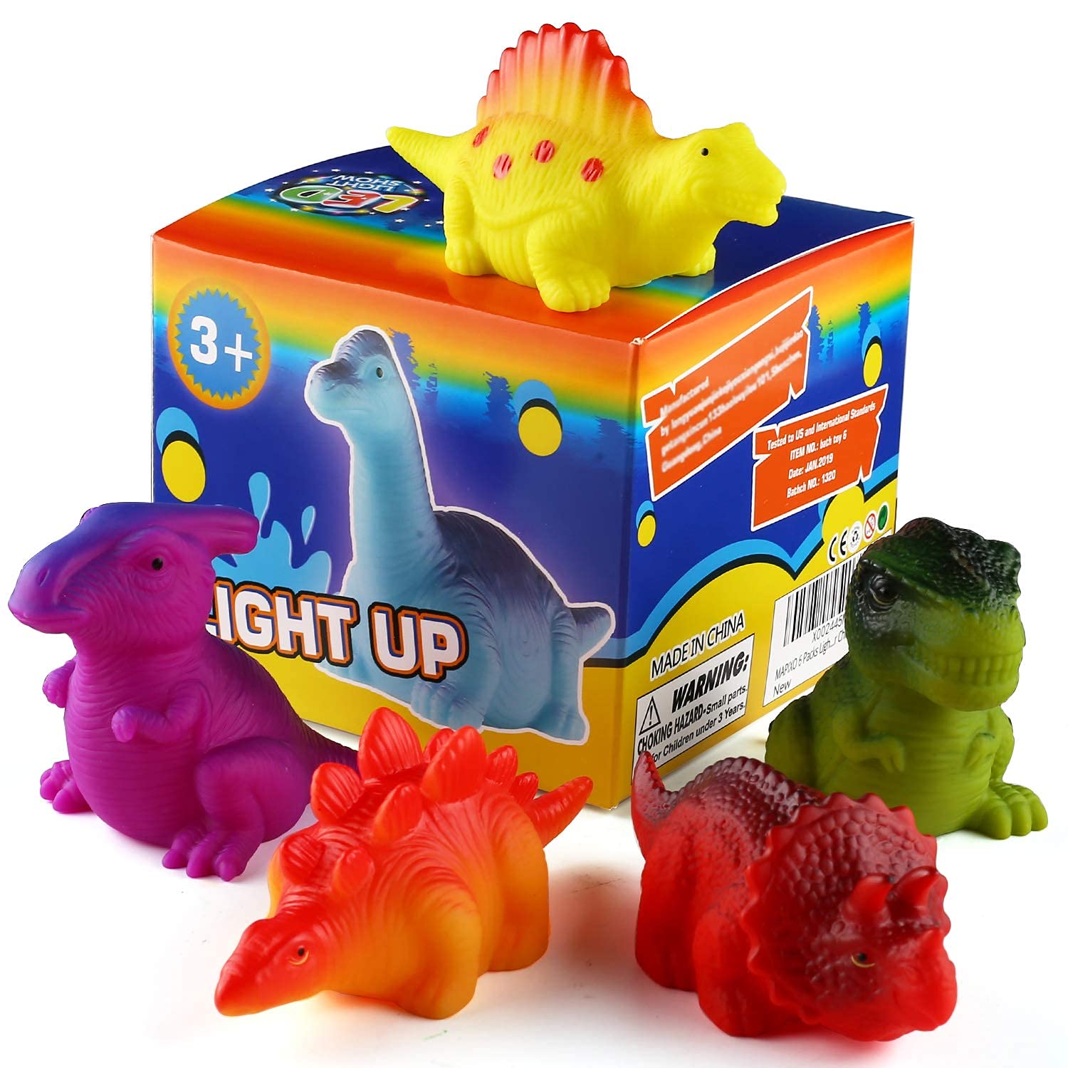 Foto 4 pulgar | Venta Internacional - Juguete De Baño Mapixo Con Dinosaurios Flotantes Iluminados, Paquete De 6 Unidades Para Bebé