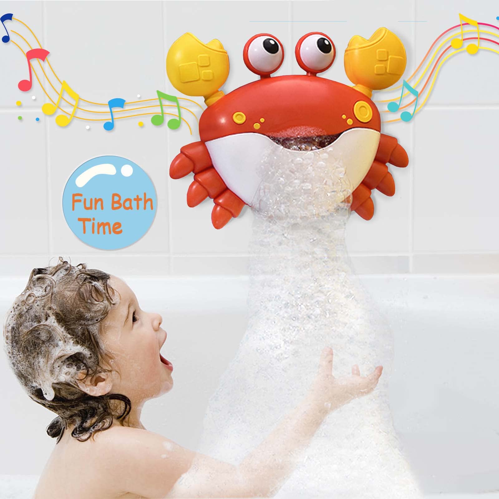 Foto 5 pulgar | Venta Internacional - Juguete De Baño Con Forma De Cangrejo Y Música Para Niños De 6 A 12 Meses O Más
