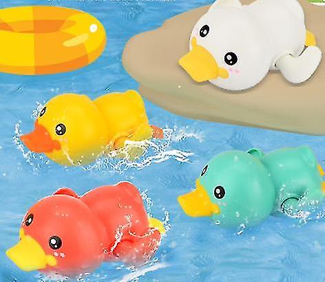 Venta Internacional - Juego De 4 Juguetes Bathing Duck Para Niños Pequeños, Blanco/rojo/amarillo/gris