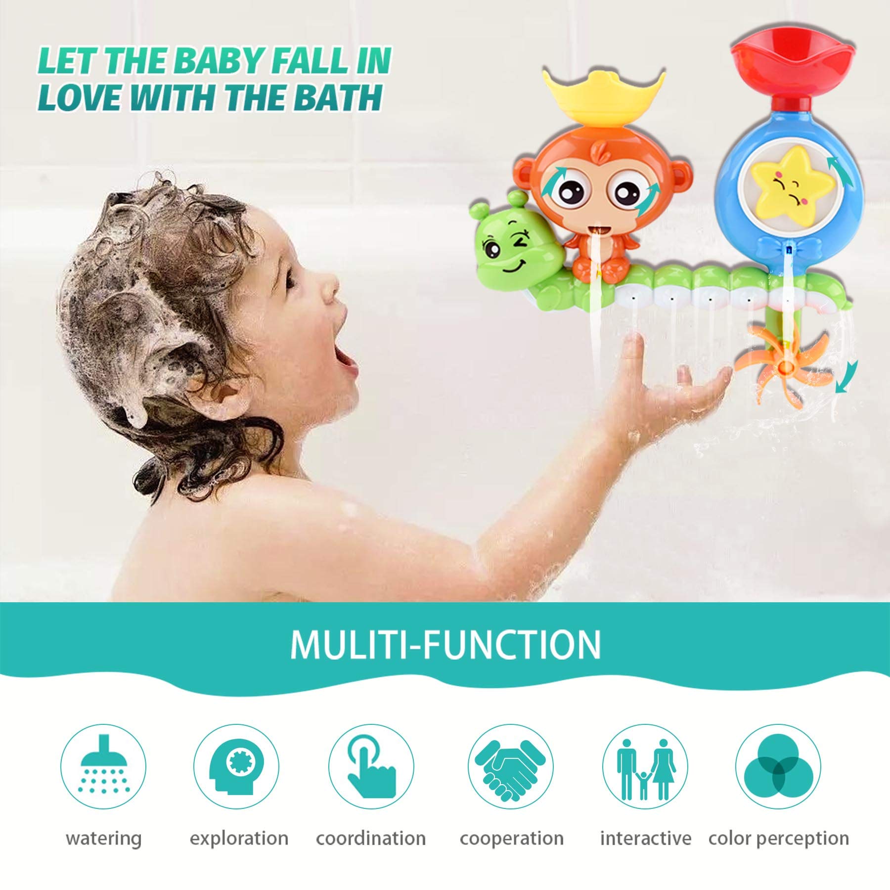 Foto 3 pulgar | Venta Internacional - Juguete De Baño Goodlogo Monkey Waterfall Para Niños De 1 A 4 Años