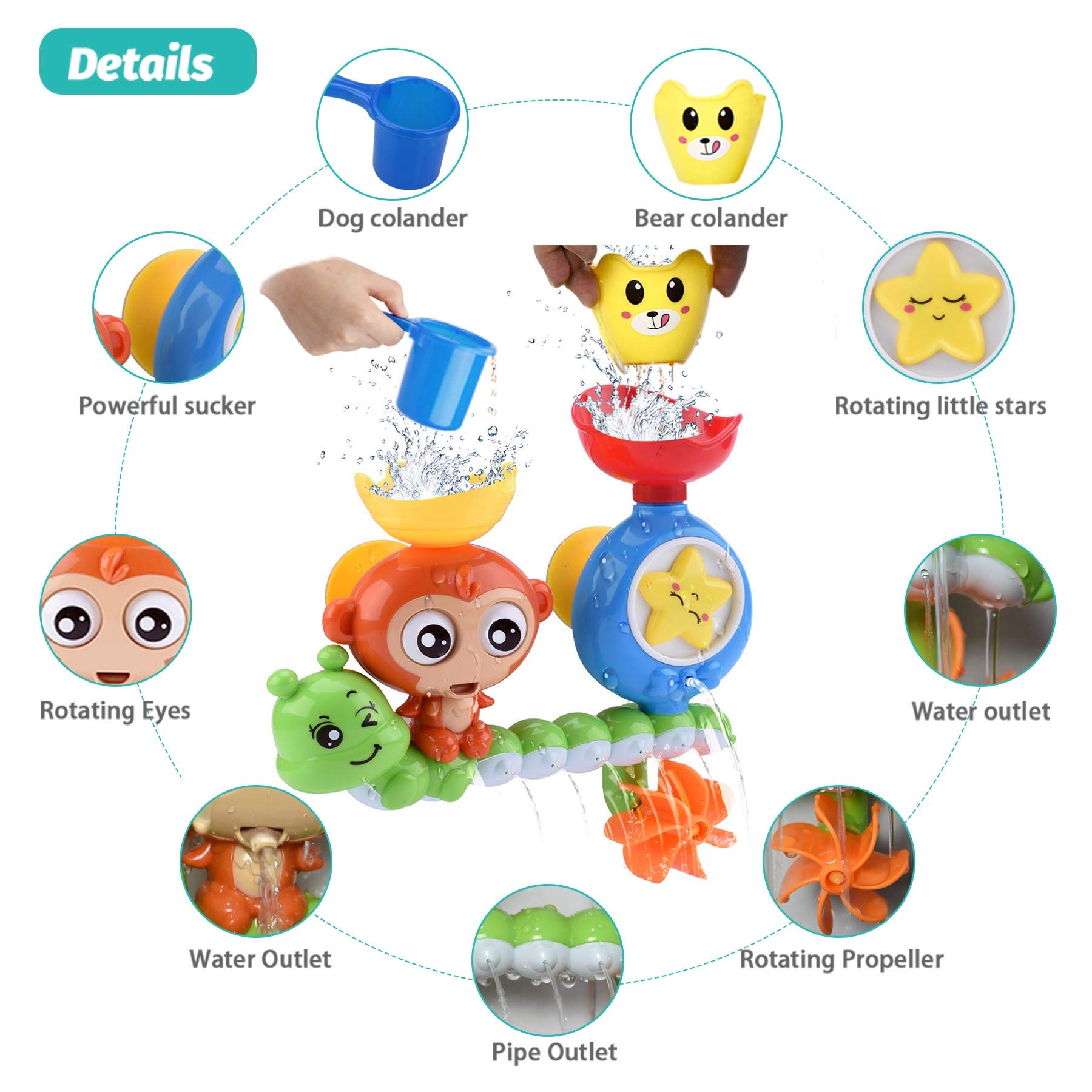 Foto 6 pulgar | Venta Internacional - Juguete De Baño Goodlogo Monkey Waterfall Para Niños De 1 A 4 Años