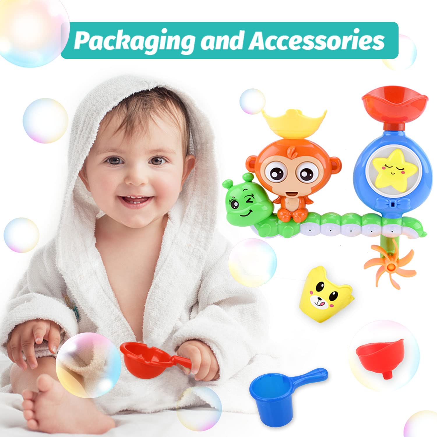 Foto 7 pulgar | Venta Internacional - Juguete De Baño Goodlogo Monkey Waterfall Para Niños De 1 A 4 Años