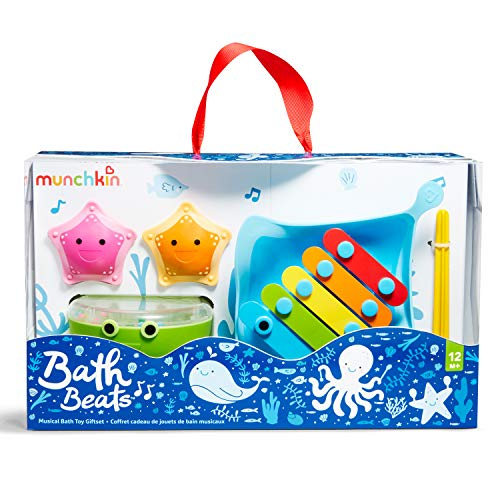 Foto 7 pulgar | Munchkin Bath Beats Musical Bath Toy Gift Set, Incluye Xilófono, Tambor De Baño Y Agitadores - Venta Internacional.