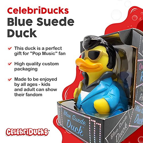 Foto 7 pulgar | Juguete De Baño Celebriducks, Gamuza Azul, Pato De Goma, Elvis Presley - Venta Internacional.