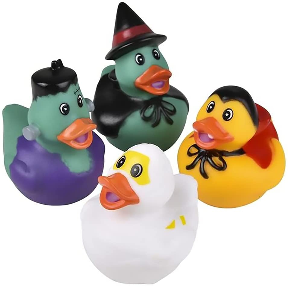 Juguete De Goma Con Forma De Pato The Dreidel Company, Monstruo De Halloween, Paquete De 12 Unidades - Venta Internac