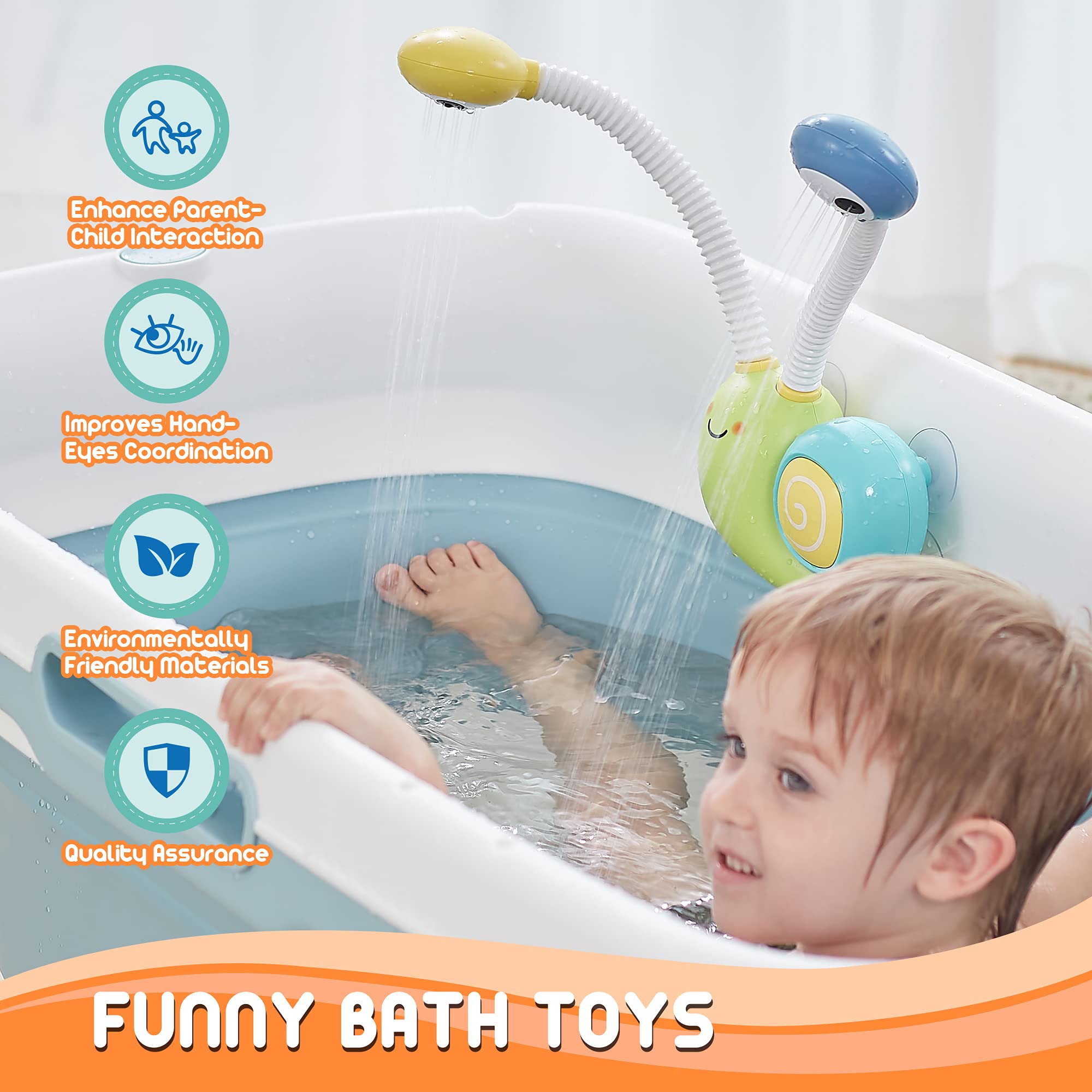 Foto 8 pulgar | Ducha Automática En Aerosol Bath Toys Dwi Dowellin Para Niños Pequeños - Venta Internacional.