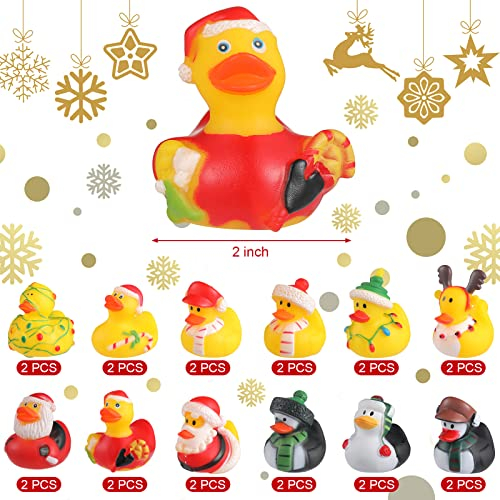 Foto 3 pulgar | Juego De Juguetes De Baño Navideños Para Niños, 24 Unidades, Rubber Duck, Sotiff - Venta Internacional.