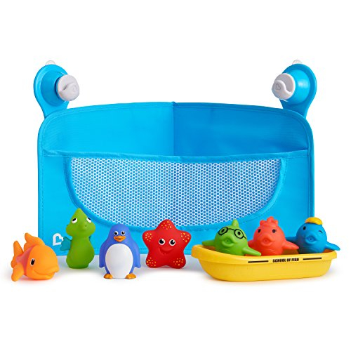 Munchkin Ocean Friends Juguete De Baño Y Conjunto De Almacenamiento, Multi, 6 Piezas Set - Venta Internacional.