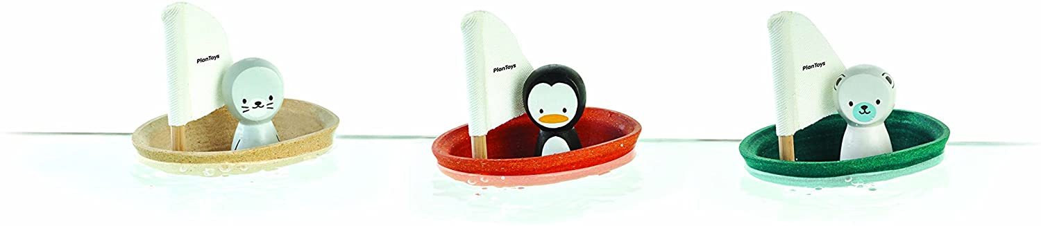 Foto 6 pulgar | Barco De Vela De Juguete Plantoys Con Oso Polar, Foca Y Pingüino - Venta Internacional.