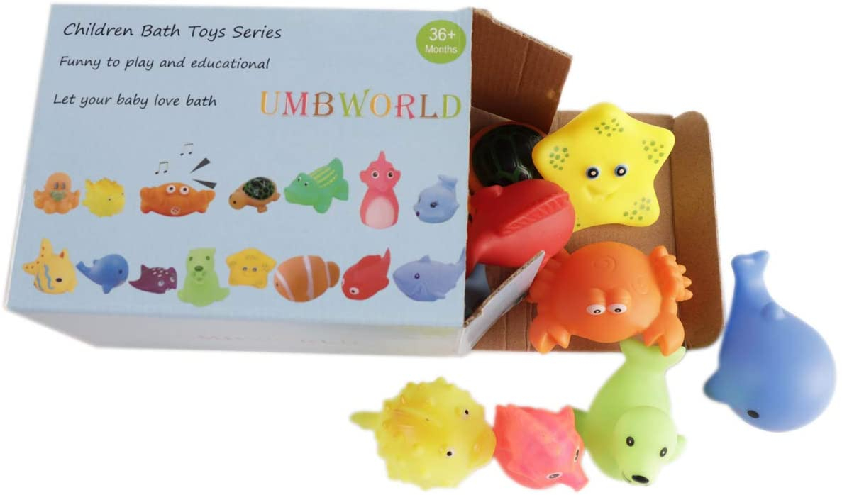 Foto 3 pulgar | Juguetes De Baño Umbworld Rubber Floating Squeaky Para Niños Pequeños - Venta Internacional.