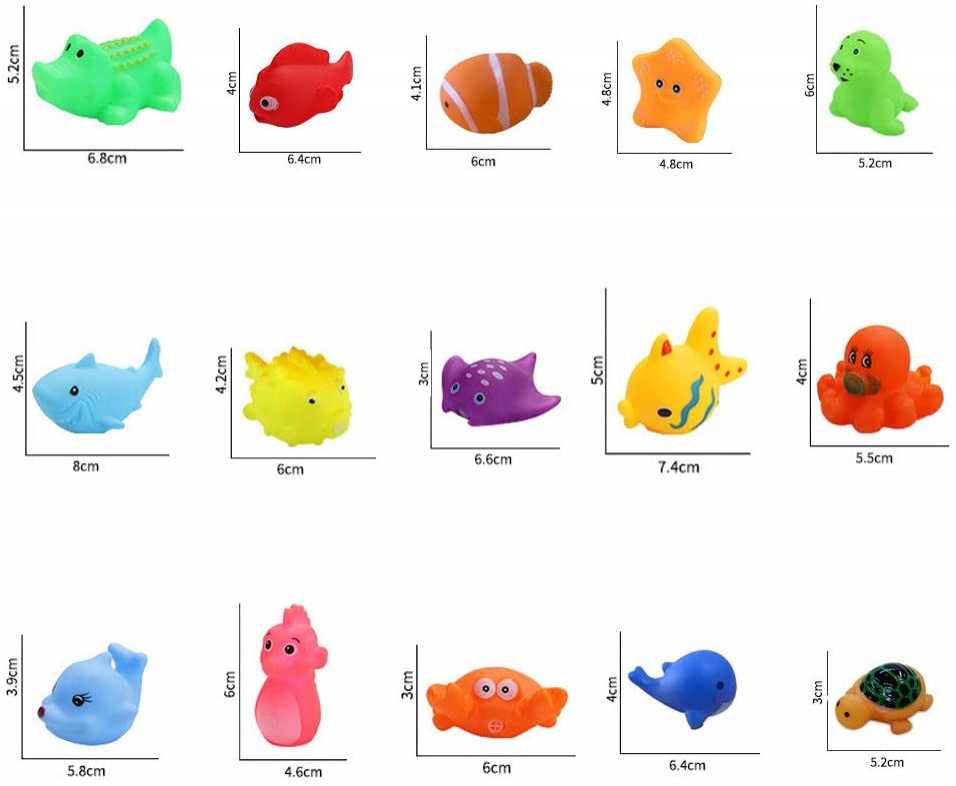 Foto 6 pulgar | Juguetes De Baño Umbworld Rubber Floating Squeaky Para Niños Pequeños - Venta Internacional.