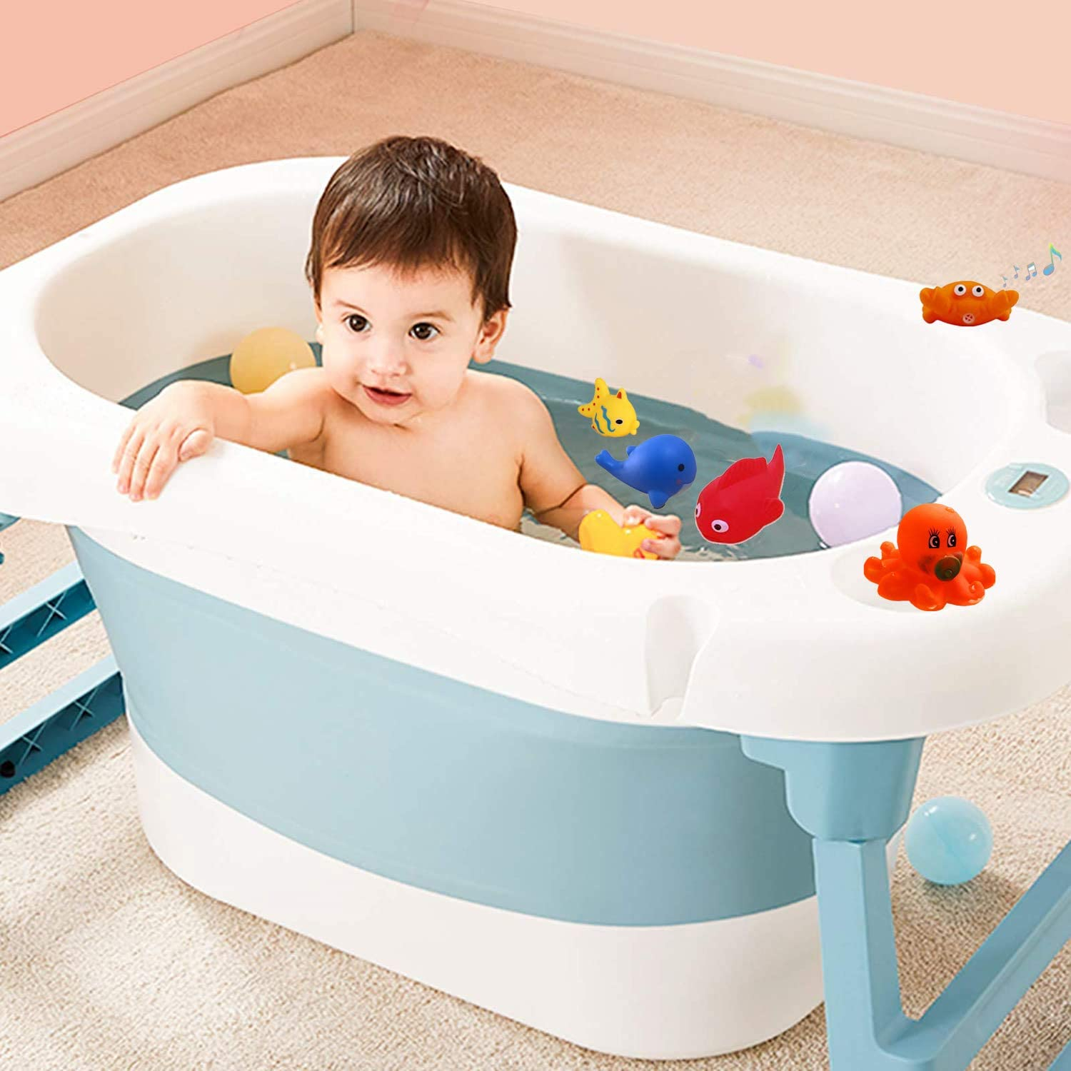 Foto 7 pulgar | Juguetes De Baño Umbworld Rubber Floating Squeaky Para Niños Pequeños - Venta Internacional.