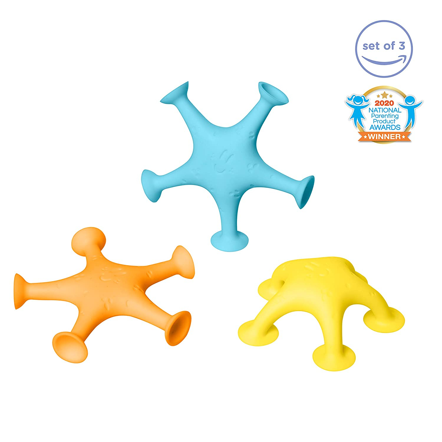 Foto 3 pulgar | Juguetes De Baño Elásticos Y Con Succión Ubbi Starfish, Juego De 3 Juguetes Aptos Para Lavavajillas  - Venta Inter