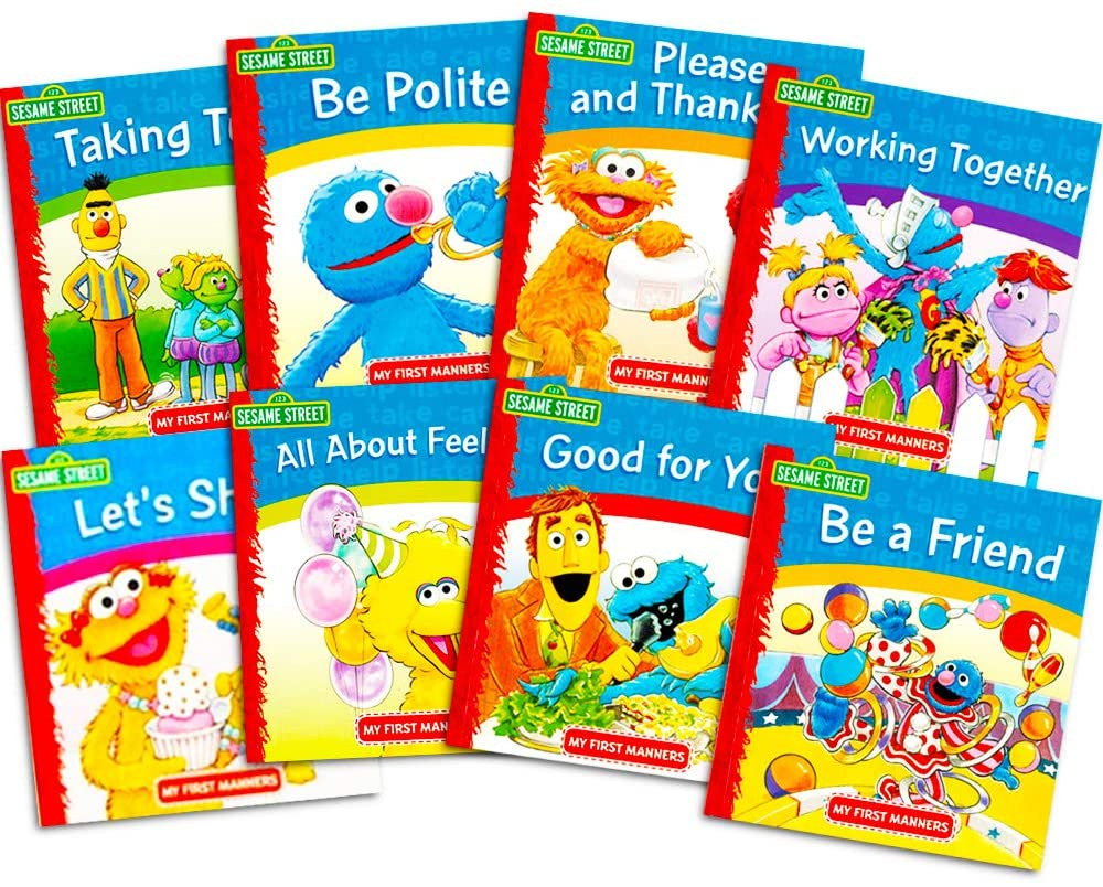 Foto 2 pulgar | Set De Libros Sesame Street Elmo Manners Para Niños Pequeños X8 - Venta Internacional.