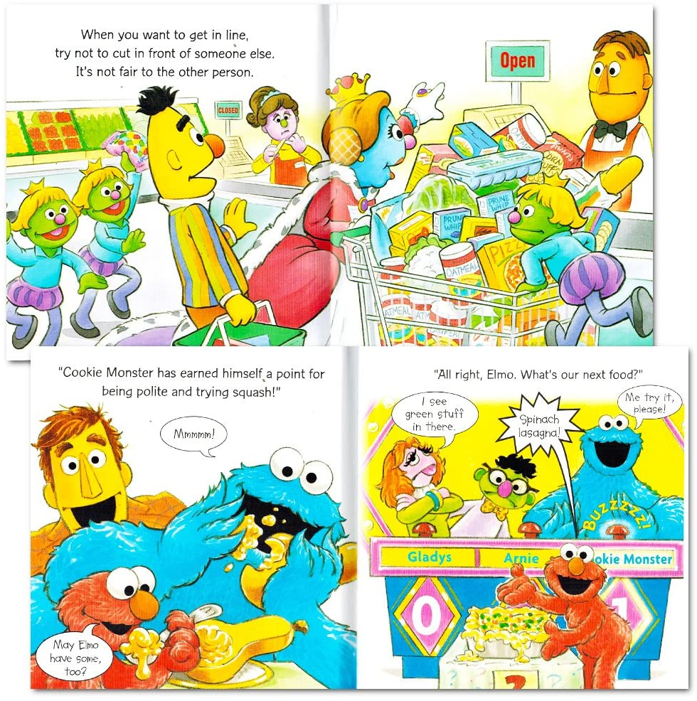 Foto 2 | Set De Libros Sesame Street Elmo Manners Para Niños Pequeños X8 - Venta Internacional.