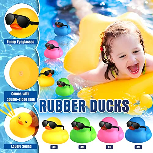 Foto 4 pulgar | Rubber Ducks Chivao Con Gafas De Sol Para Fiesta De Cumpleaños En El Baño - Venta Internacional.