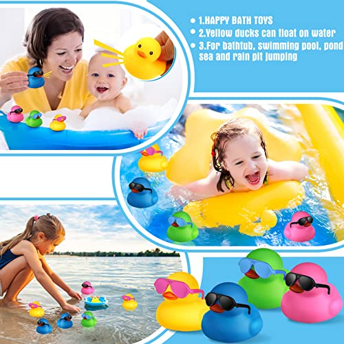 Foto 6 pulgar | Juego De Juguetes Bath Duck Rubber Ducky Con Gafas De Sol, 48 Piezas Para Niños - Venta Internacional.