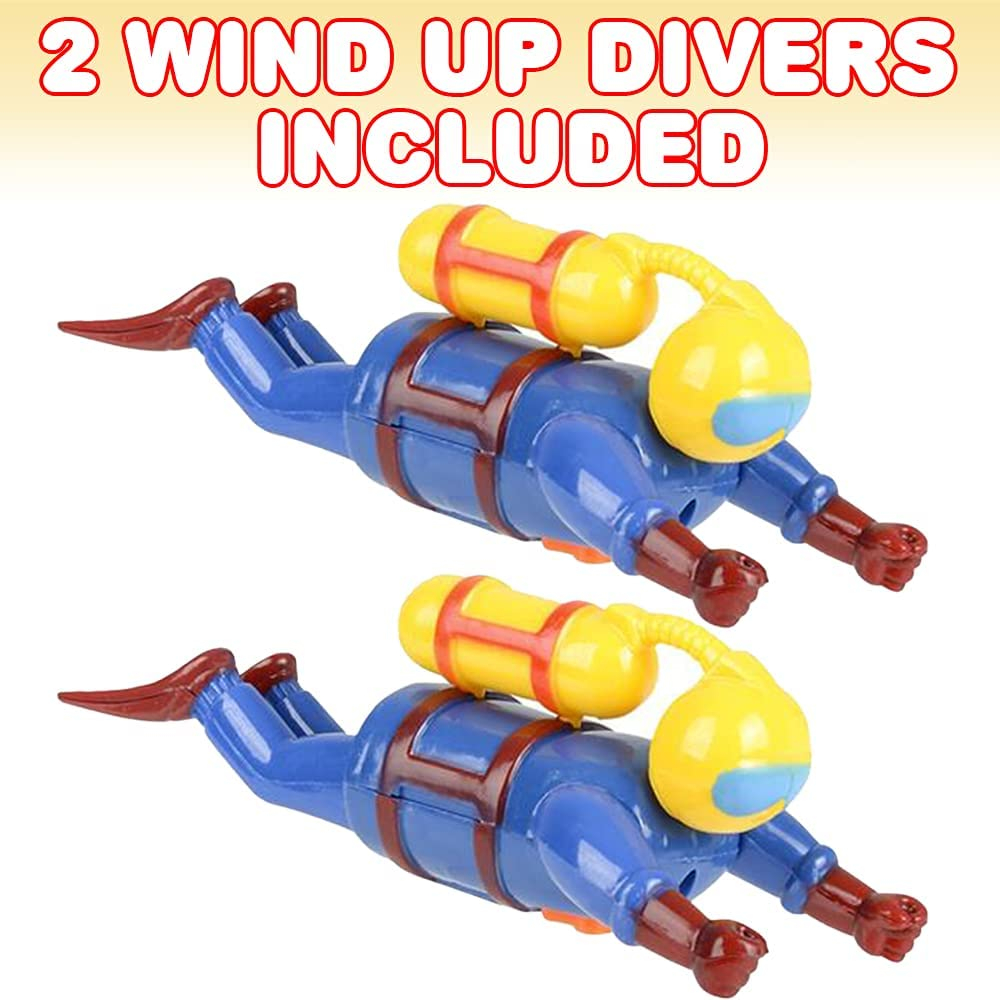 Foto 4 pulgar | Juego De 2 Juguetes Wind Up Scuba Diver Toys Artcreativity Para Niños - Venta Internacional.