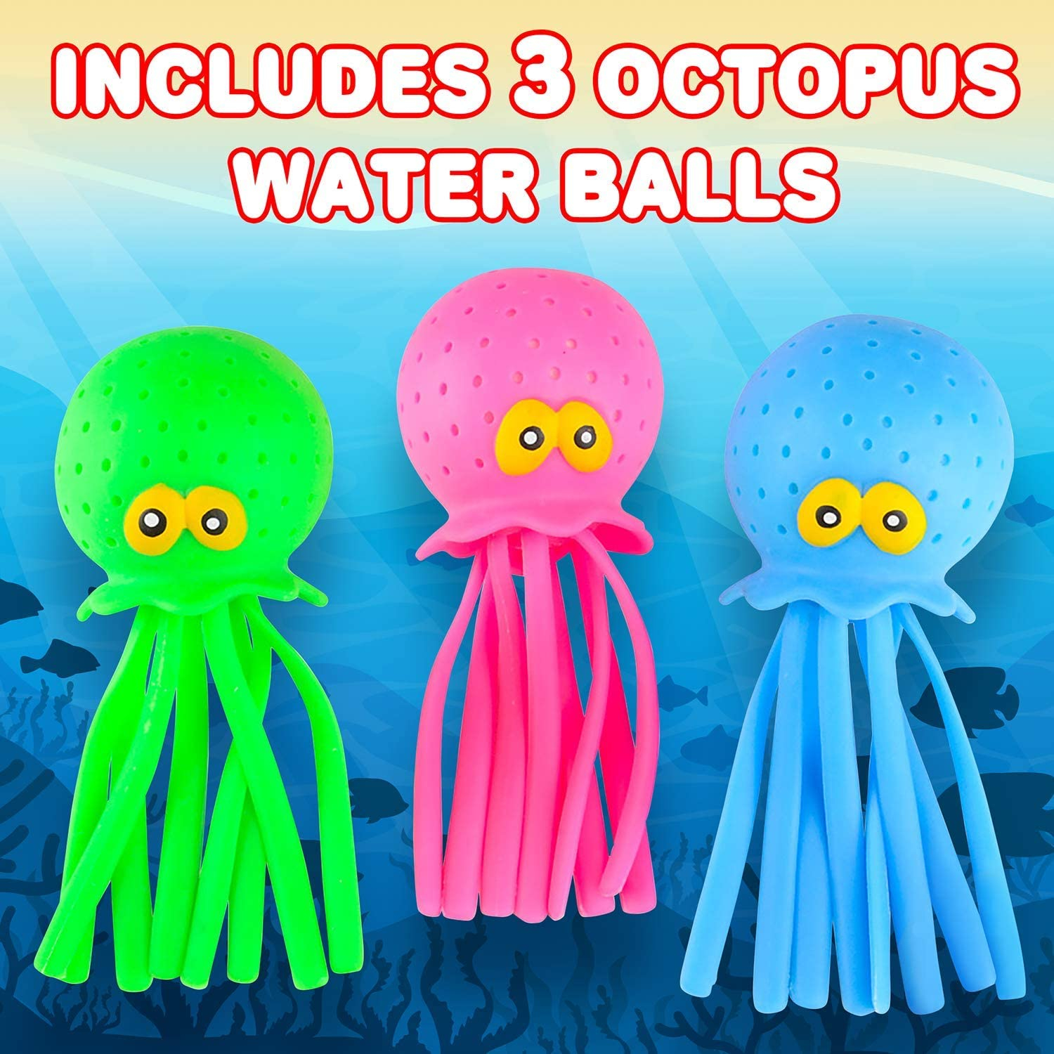 Foto 3 pulgar | Pelotas De Agua Artcreativity Octopus, Juego De 3, Juguetes  - Venta Internacional.