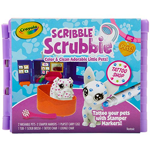 Crayola Scribble Scrubbie Pets Tattoo Shop, Set De Juguete P - Venta Internacional.